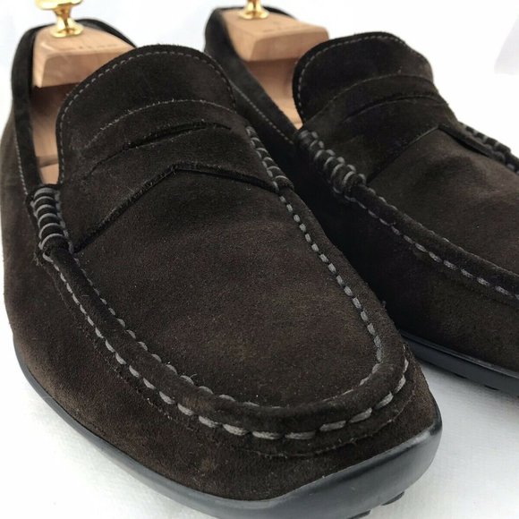 TODS Penny Loafers Men 8.5 Suede Brown Slip On Cas main image 6